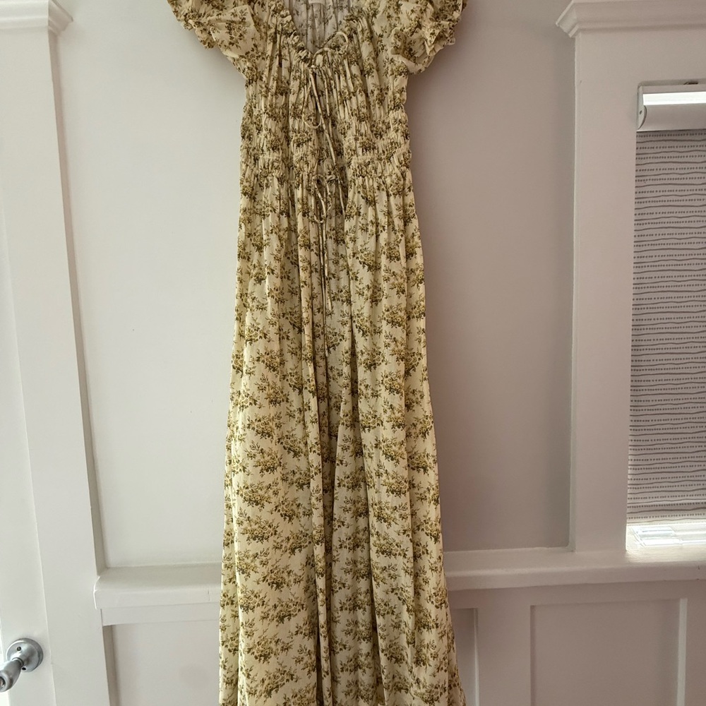 Doen Floral Ashlynn Sunshine Prairie Rose Maxi Dress